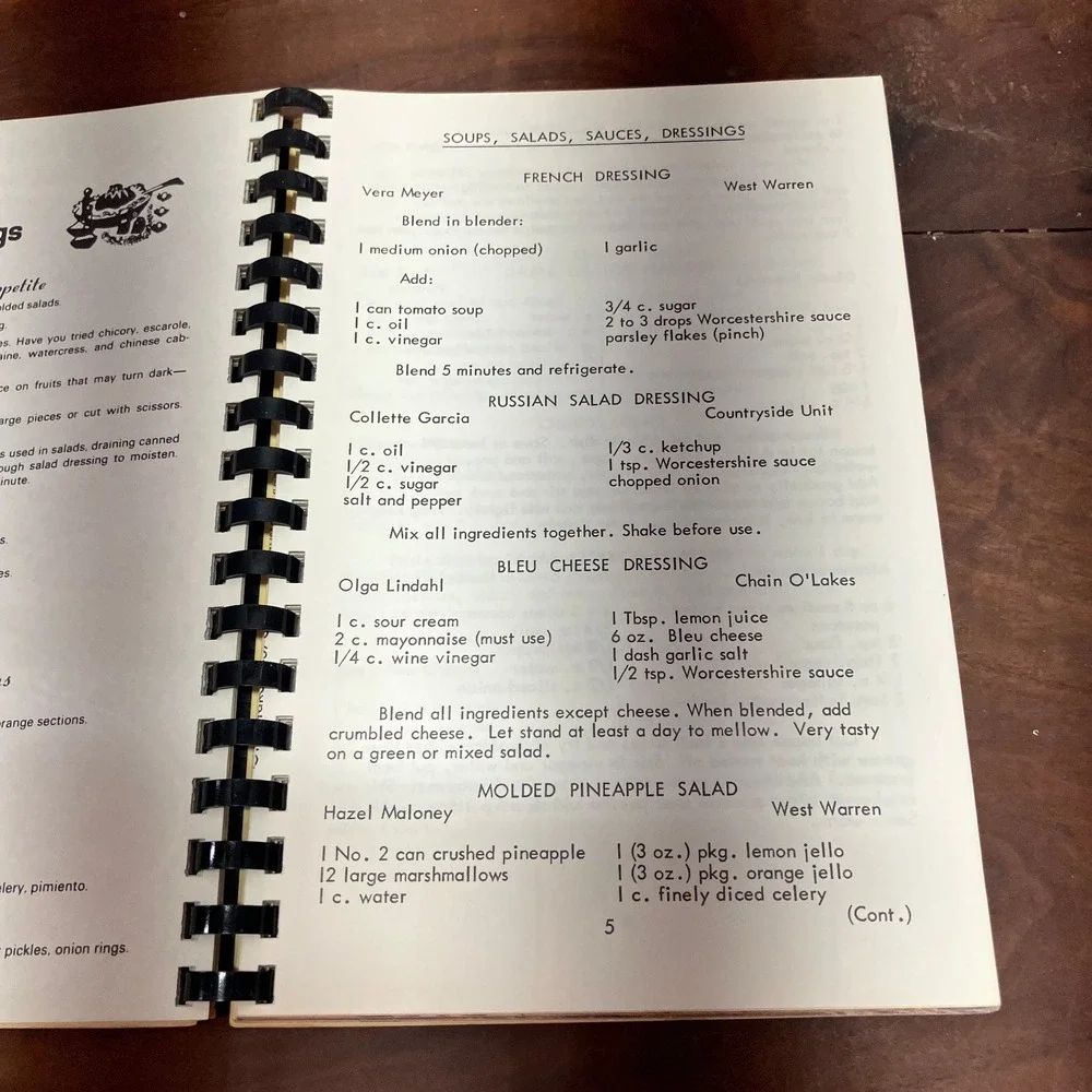 International Cookbook Lake County Homemakers 1932-1977 Vintage Recipes